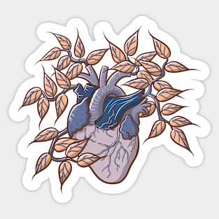 Heart with vines Sticker